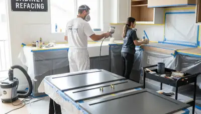 Professional kitchen cabinet painting and refinishing in Albany, NY by expert house painters