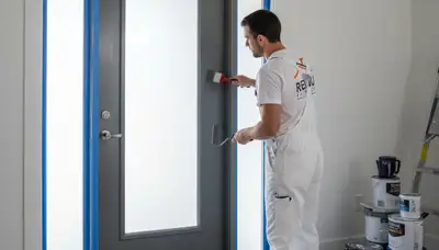 Professional door painting service in Albany NY by expert house painters refreshing home exteriors
