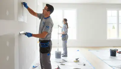 Professional drywall repair and wall restoration by house painters in Albany, NY home interior