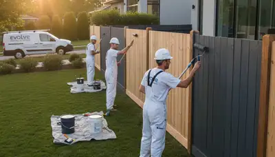 Professional fence painting with weather-resistant coating in Albany, NY