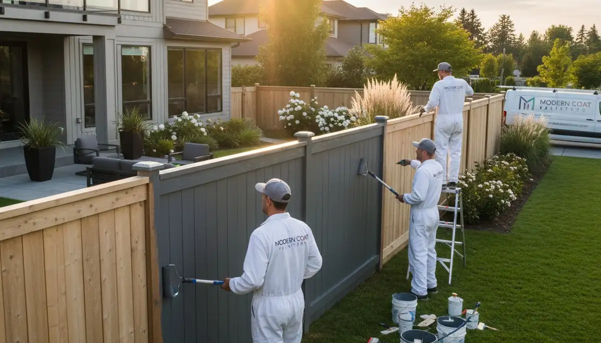 Professional fence painting in Albany NY with durable weather-resistant coatings
