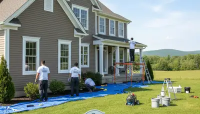 Professional house painters in Albany NY providing expert residential exterior painting services