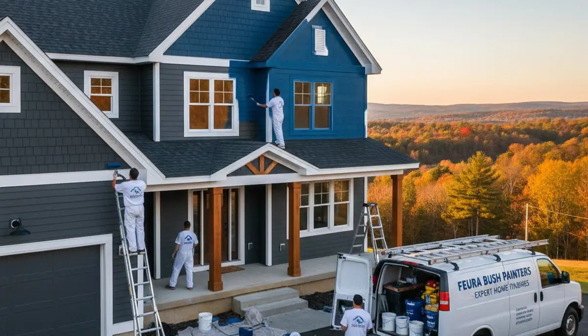Professional house painters improving home exterior finish in Albany, NY