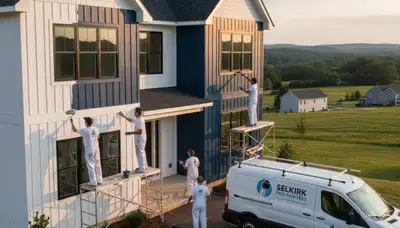 Professional house painters providing residential exterior painting in Albany NY homes