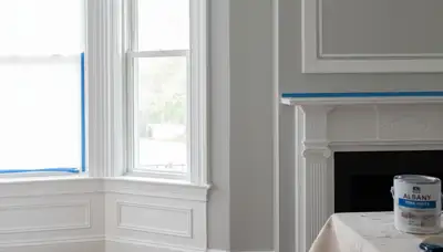 Professional interior trim painting with clean edges highlighting Albany NY home craftsmanship