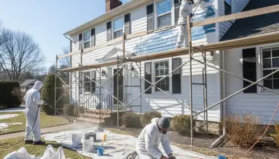Professional surface preparation for durable exterior house painting in Albany, NY