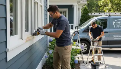 Professional wood rot repair and exterior painting on Albany NY home by expert contractors